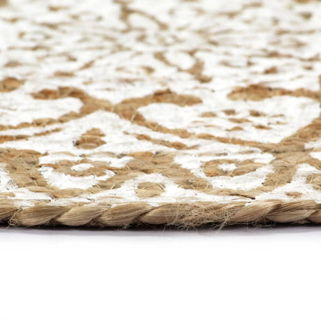 Vidaxl Placemats 4 Sts Round 38 cm Jute blanc