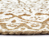 Vidaxl Placemats 6 Sts Round 38 cm Jute White