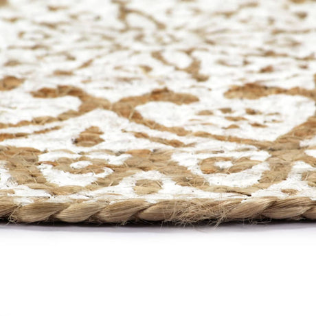 Vidaxl Placemats 6 Sts Round 38 cm Jute White