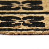 VidaXL sets de table 4 pcs rond 38 cm jute noir