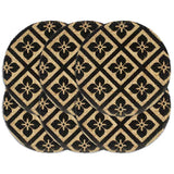 VidaXL sets de table 6 pcs rond 38 cm jute noir