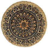 Vidaxl Placemats 4 Sts environ 38 cm Jute Bleu foncé