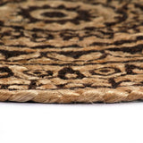 Vidaxl Placemats 4 Sts Round 38 cm Jute Brun foncé