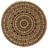 Vidaxl Placemats 6 Sts Round 38 cm Jute Dark Brown