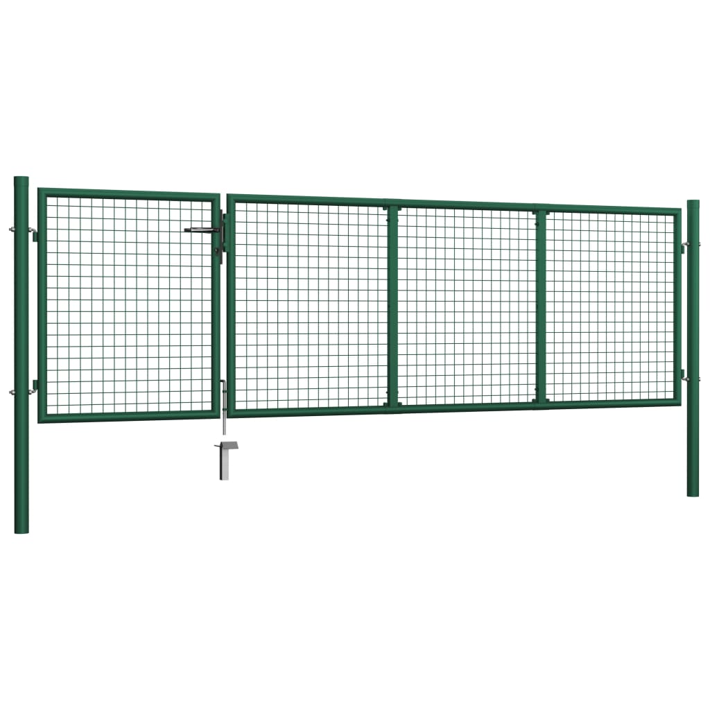 Vidaxl port 350x100 cm steel green