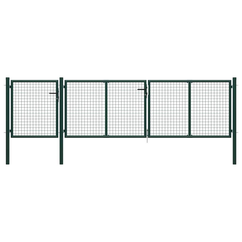 Vidaxl port 400x100 cm steel green