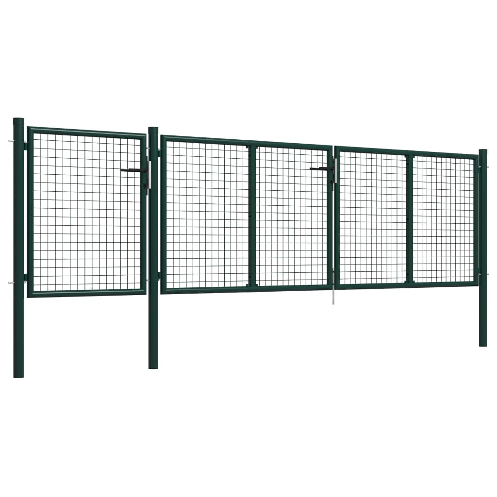 Vidaxl port 400x100 cm steel green