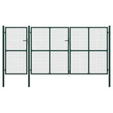 Vidaxl port 400x150 cm steel green