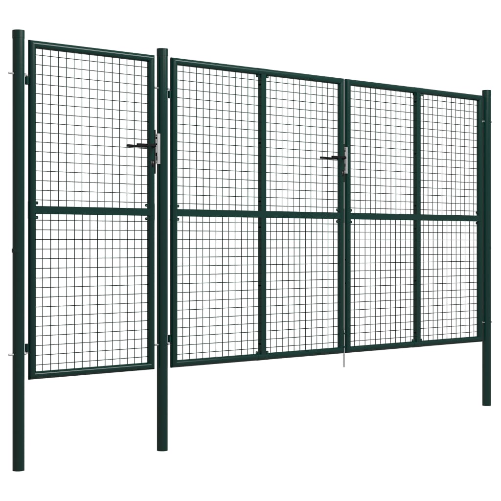 Vidaxl port 400x150 cm steel green