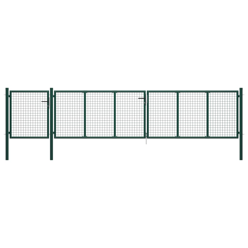 Vidaxl port 500x100 cm steel green