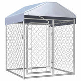 Vidaxl Chienne de chien pour l'extérieur avec toit 100x100x125 cm