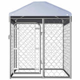 Vidaxl Chienne de chien pour l'extérieur avec toit 100x100x125 cm