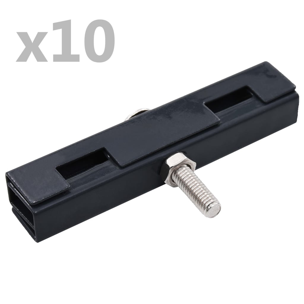 Vidaxl U-mat connection 10 Sets Anthracite