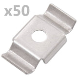 Vidaxl Bouwhekklem 50 st en acier inoxydable