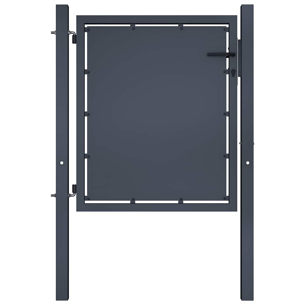 Vidaxxl portail 100x100 cm acier anthracite