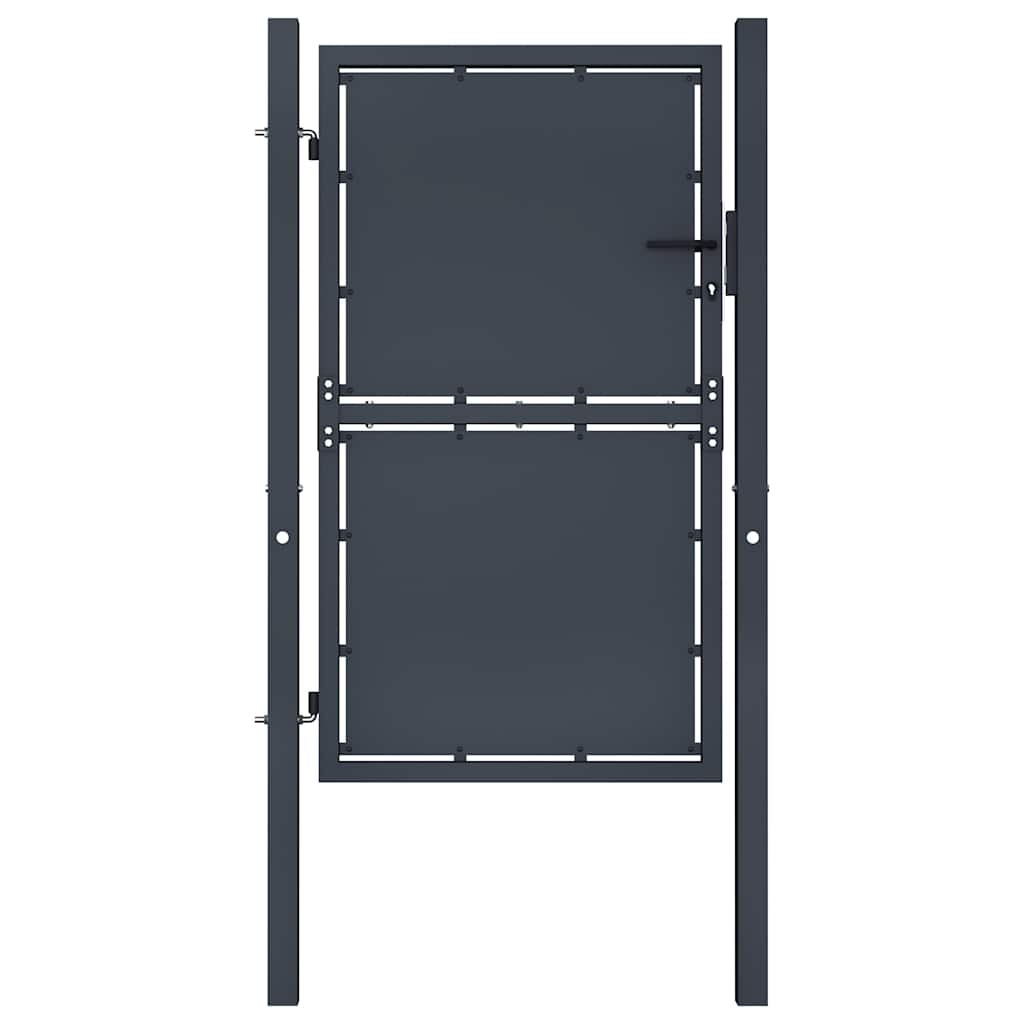 Vidaxxl portail 100x125 cm acier anthracite