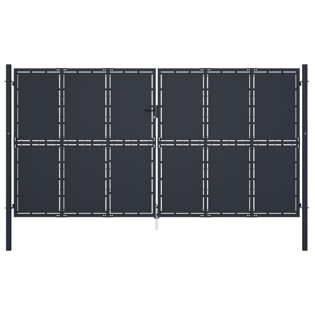 Port Vidaxl 400x200 cm ocelový antracit