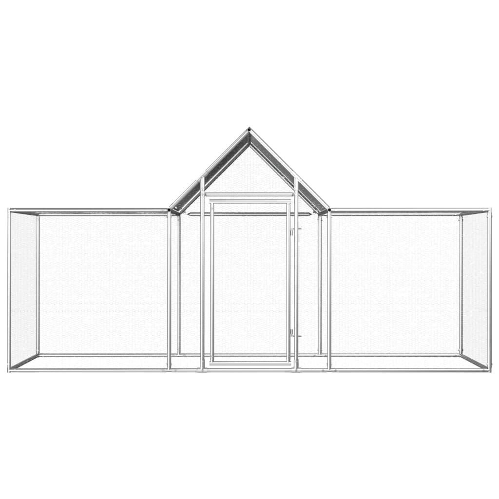 Vidaxl Chicken run 3x1x1.5 m galvanized steel