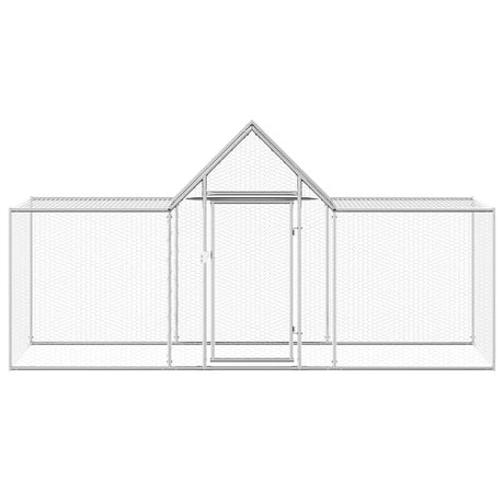 Vidaxl Chicken run 3x1x1.5 m galvanized steel