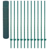 Vidaxl Wire mesh fet with posts 25x1.5 m steel green