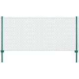 FET de maille filaire Vidaxl avec poteaux 25x1 m en acier vert