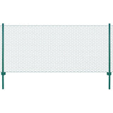 Vidaxl Fet Fet avec poteaux 25x0,75 m en acier vert