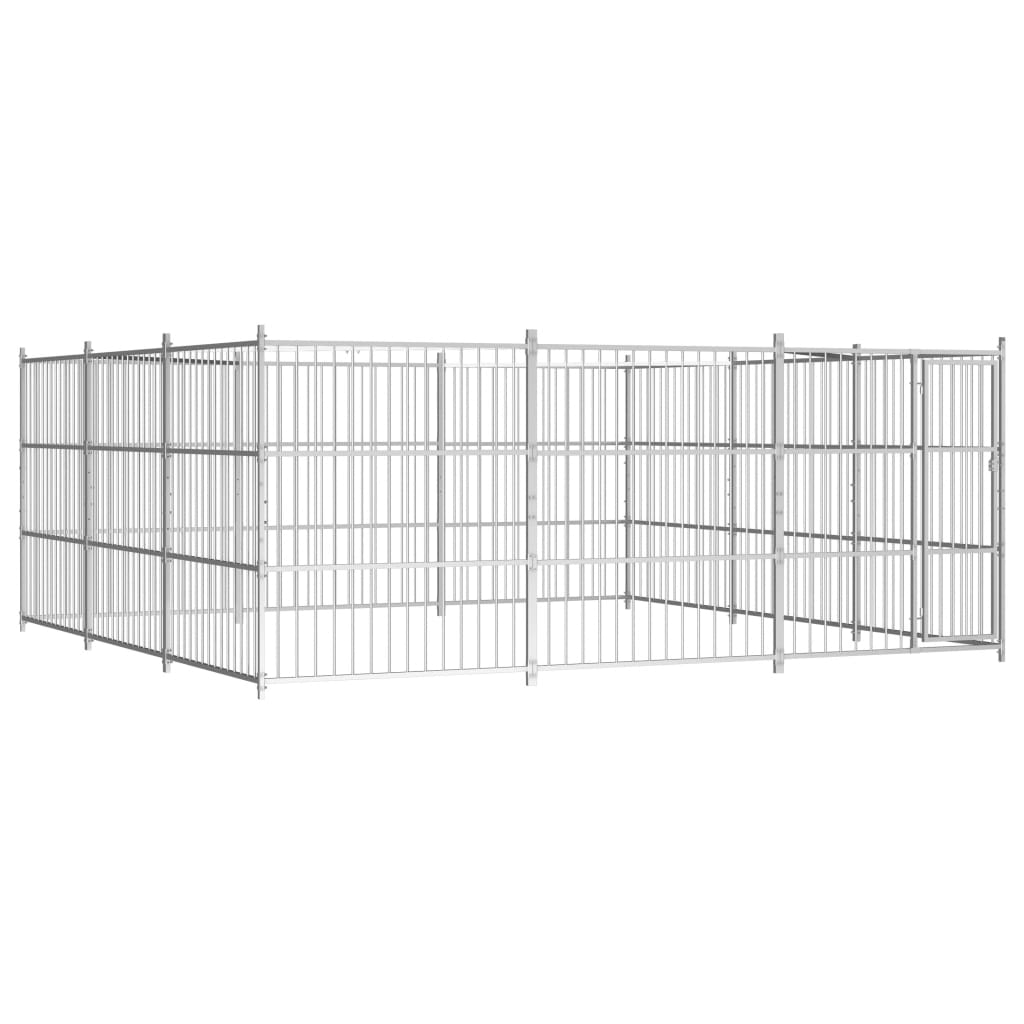 Vidaxl Chienne Kennel pour l'extérieur 450x450x185 cm