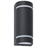 Vidaxl Lampes murales extérieures 2 PCS 35 W Black à moitié fini
