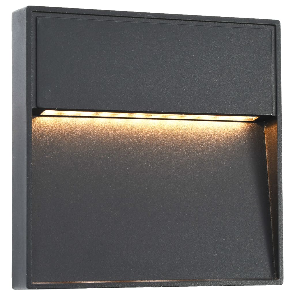 Vidaxl LED outdoor walls 2 pcs 3 W Square Black