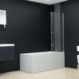 Enceinte de douche Vidaxl 2 panneaux 120x140 cm ESG