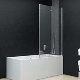 Enceinte de douche Vidaxl 3 panneaux 130x138 cm ESG
