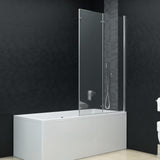 Enceinte de douche Vidaxl 3 panneaux 130x138 cm ESG