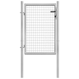 Vidaxl port 105x150 cm galvanized steel silver colored
