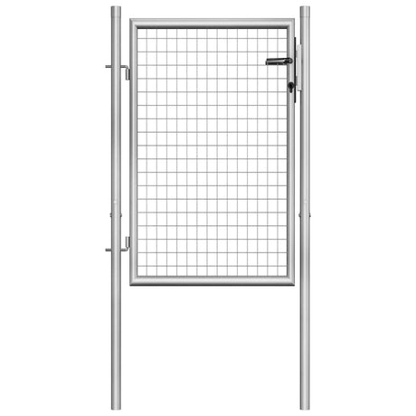 Vidaxl port 105x150 cm galvanized steel silver colored