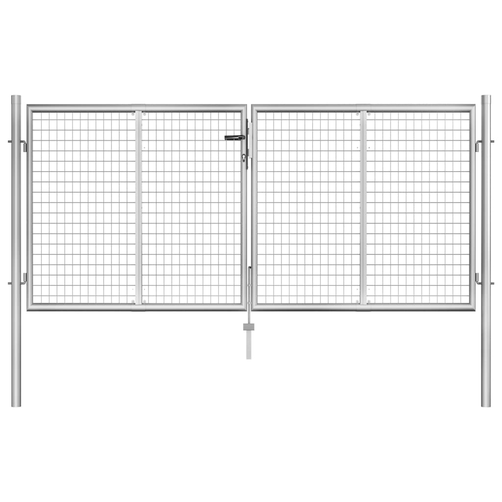 Vidaxl Port 306x150 cm galvanizované ocelové stříbrné barvy