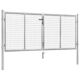 Vidaxl port 306x150 cm galvanized steel silver colored