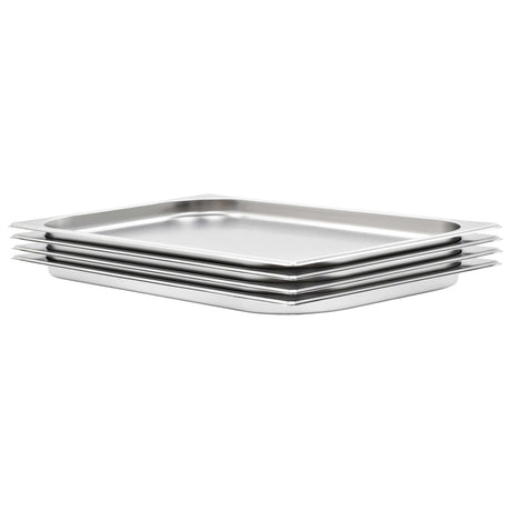 Vidaxl Gastronormbakken 4 PCS GN 1 1 20 mm en acier inoxydable