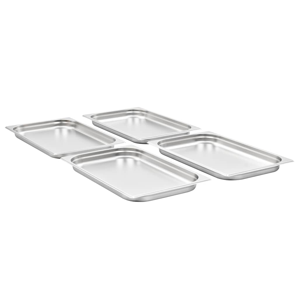 VIDAXL GASTRONORMBAKKEN 4 PCS GN 1 1 40 mm Edelstahl