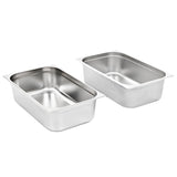 VIDAXL GASTRONORMBAKKEN 2 PCS GN 1 1 150 mm Edelstahl