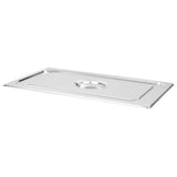 Couvercles vidaxl 2 pcs pour gn 1 1 échelles en acier inoxydable