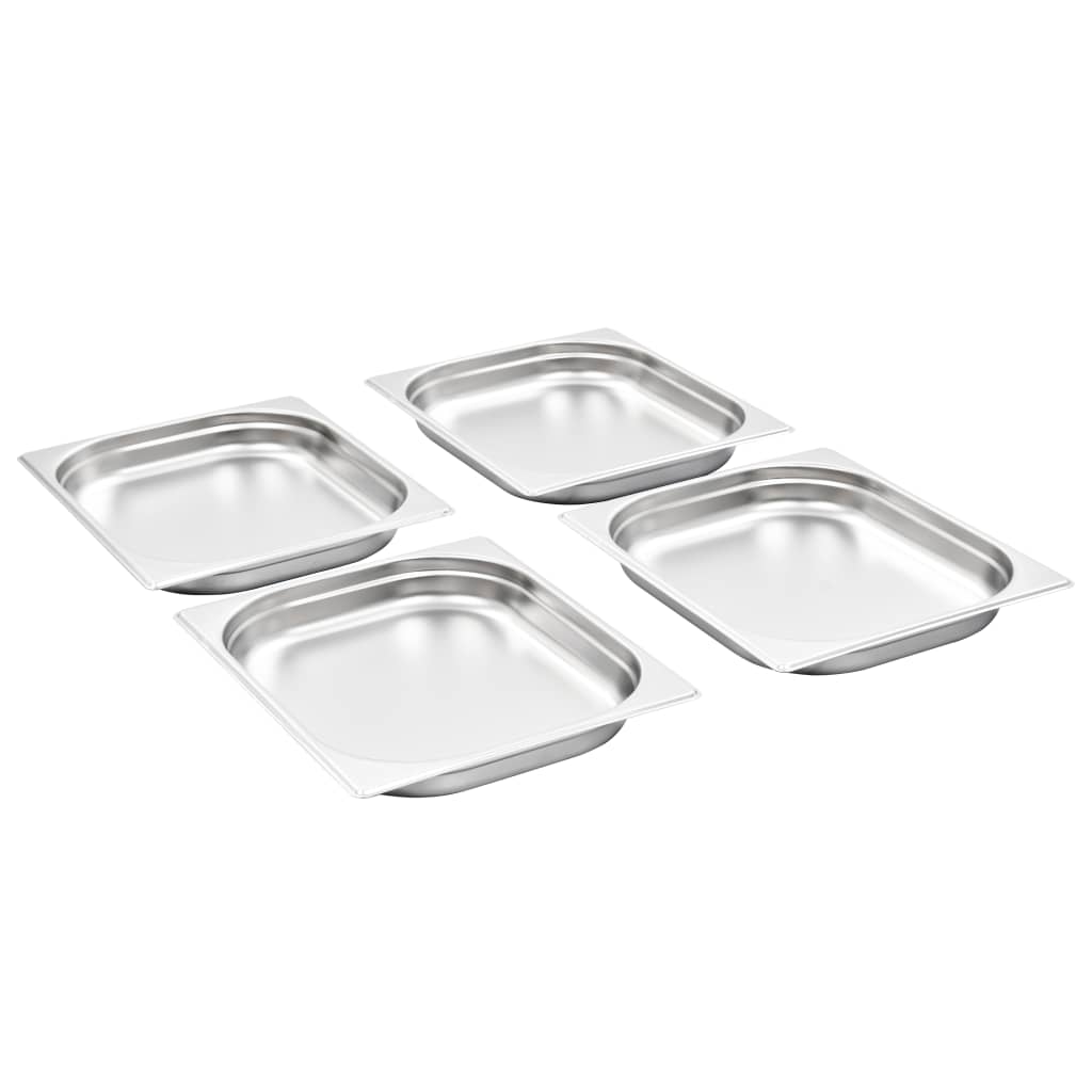 VIDAXL GASTRONORMBAKKEN 8 PC GN 1 2 40 mm Edelstahl