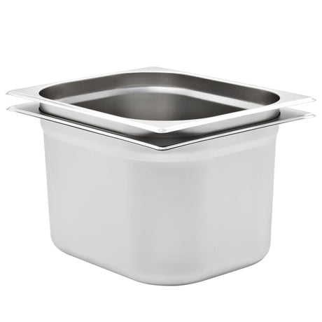 Vidaxx bacs gastronorm 2 pcs gn 1 2 200 mm inox