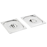 Couvercles Vidaxl 2 pcs pour GN 1 2 bols inox