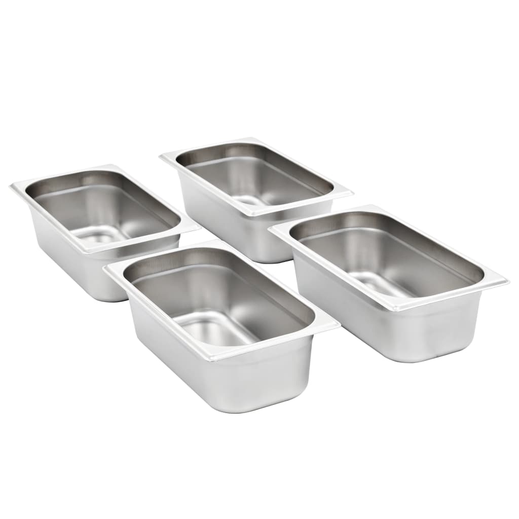 VIDAXL GASTRONORMBAKKEN 8 PC GN 1 3 100 mm Edelstahl