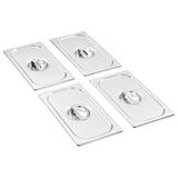 Vidaxl couvercles 4 pcs pour gn 1 3 bols inox