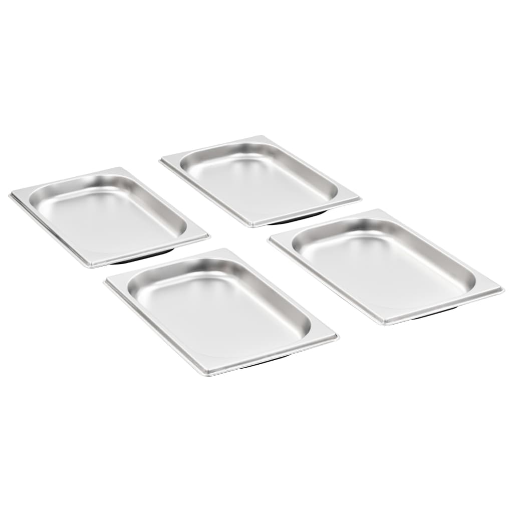 VIDAXL GASTRONORMBAKKEN 12 PC GN 1 4 20 mm Edelstahl