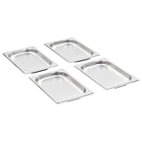 VIDAXL GASTRONORMBAKKEN 12 PC GN 1 4 20 mm Edelstahl