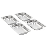 Vidaxl gastronormbakken 12 pc gn 1 4 40 mm en acier inoxydable