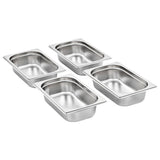 Vidaxl gastronormbakken 8 pc gn 1 4 65 mm en acier inoxydable