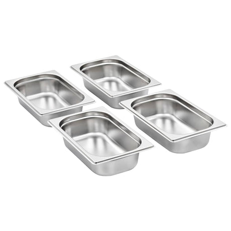 Vidaxl gastronormbakken 8 pc gn 1 4 65 mm en acier inoxydable